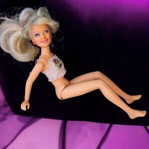 Vintage 80s Hasbro Jem Holograms Jerrica Doll Posable Articulated 12‎ In Pink